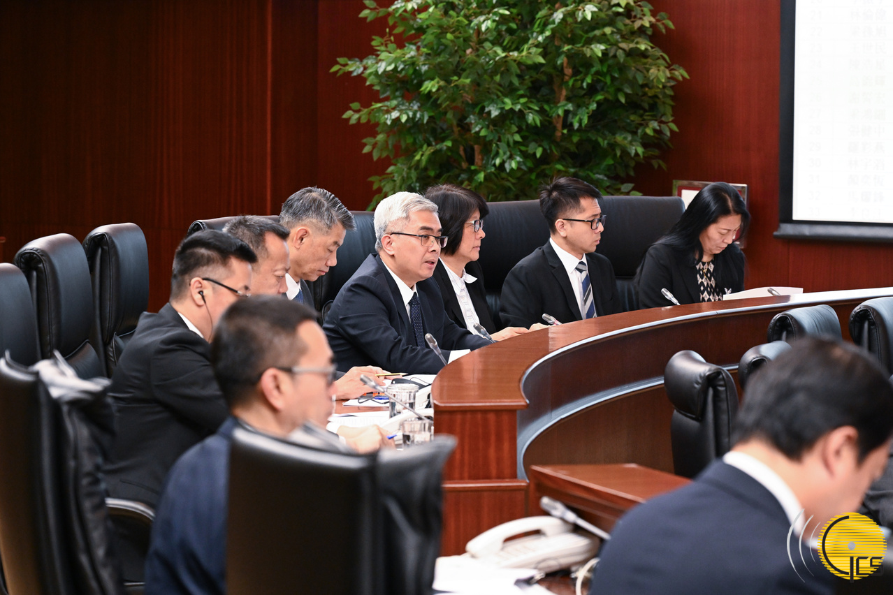 The Secretary for Security, Mr Wong Sio Chak, attends a plenary meeting